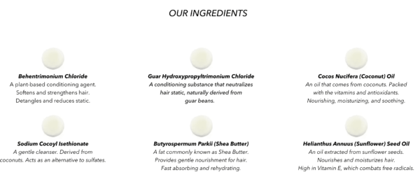 Ingredients-Nourishing Shampoo Bar